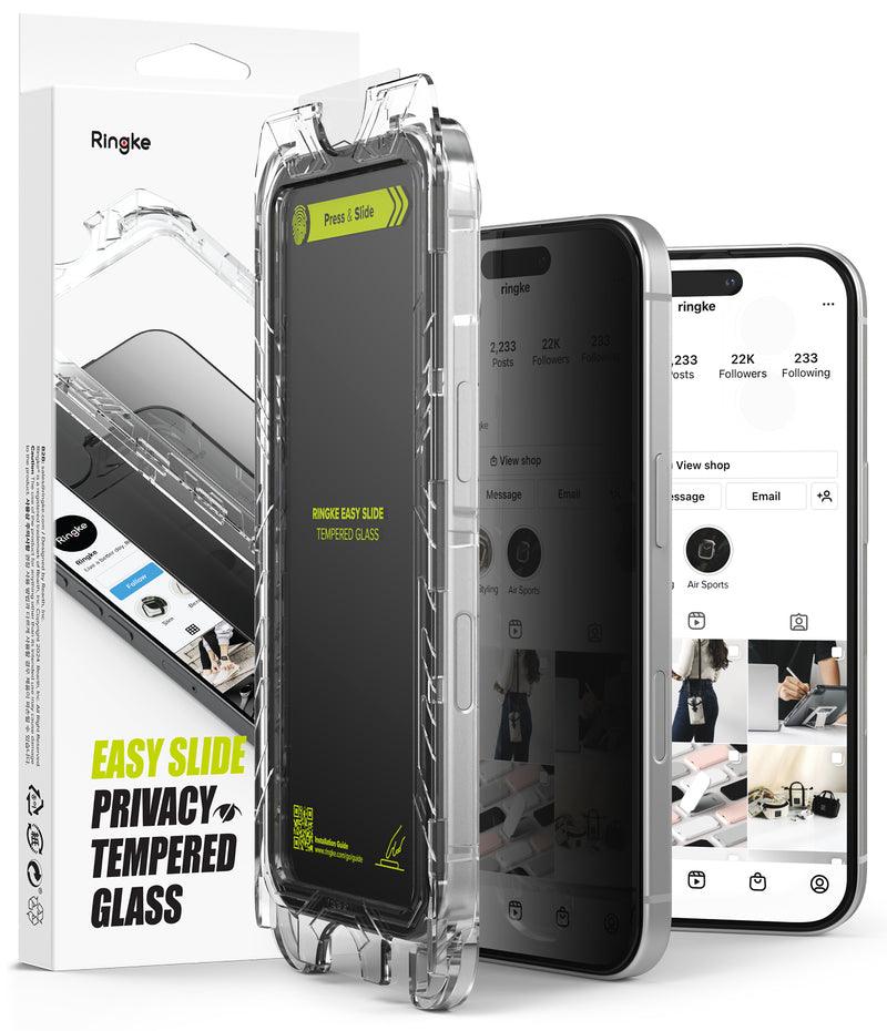 Rearth Ringke Apple iPhone 16 Pro Max 零失敗防窺玻璃保護貼(2片裝)