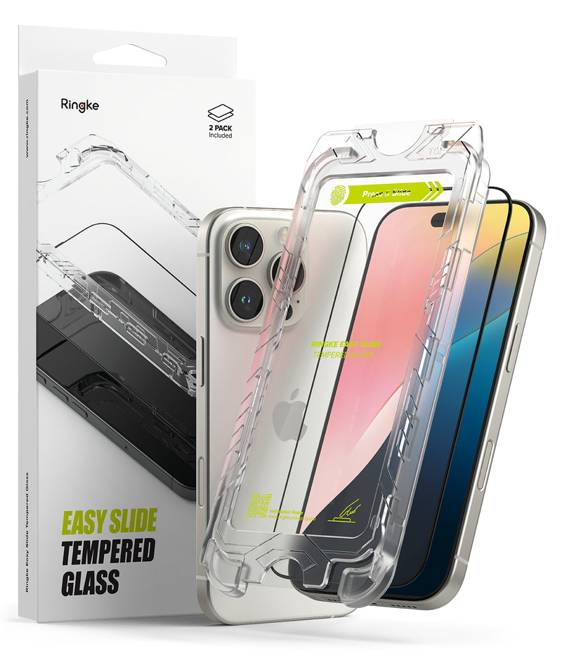 Rearth Ringke Apple iPhone 16 Pro Max 零失敗玻璃保護貼(2片裝)