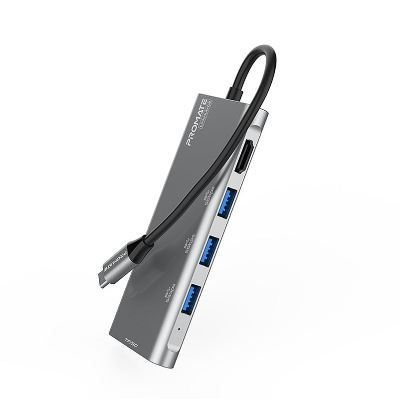 Promate 6合1 USB Type C 綜合高速集線器(LinkHub-C2)