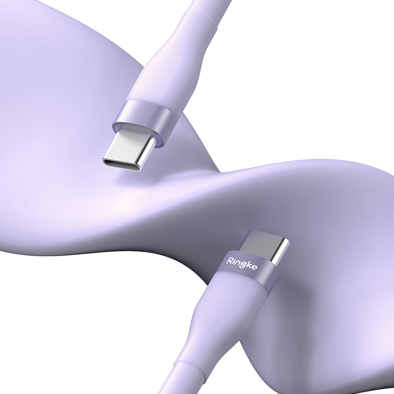 Rearth Ringke USB Type C 快速充電傳輸線(1.2m)(紫)